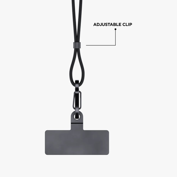 Flexible cord with adjustable clip