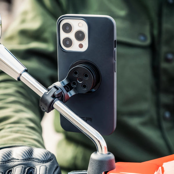 Smartphone mounting on mirrors and tubes