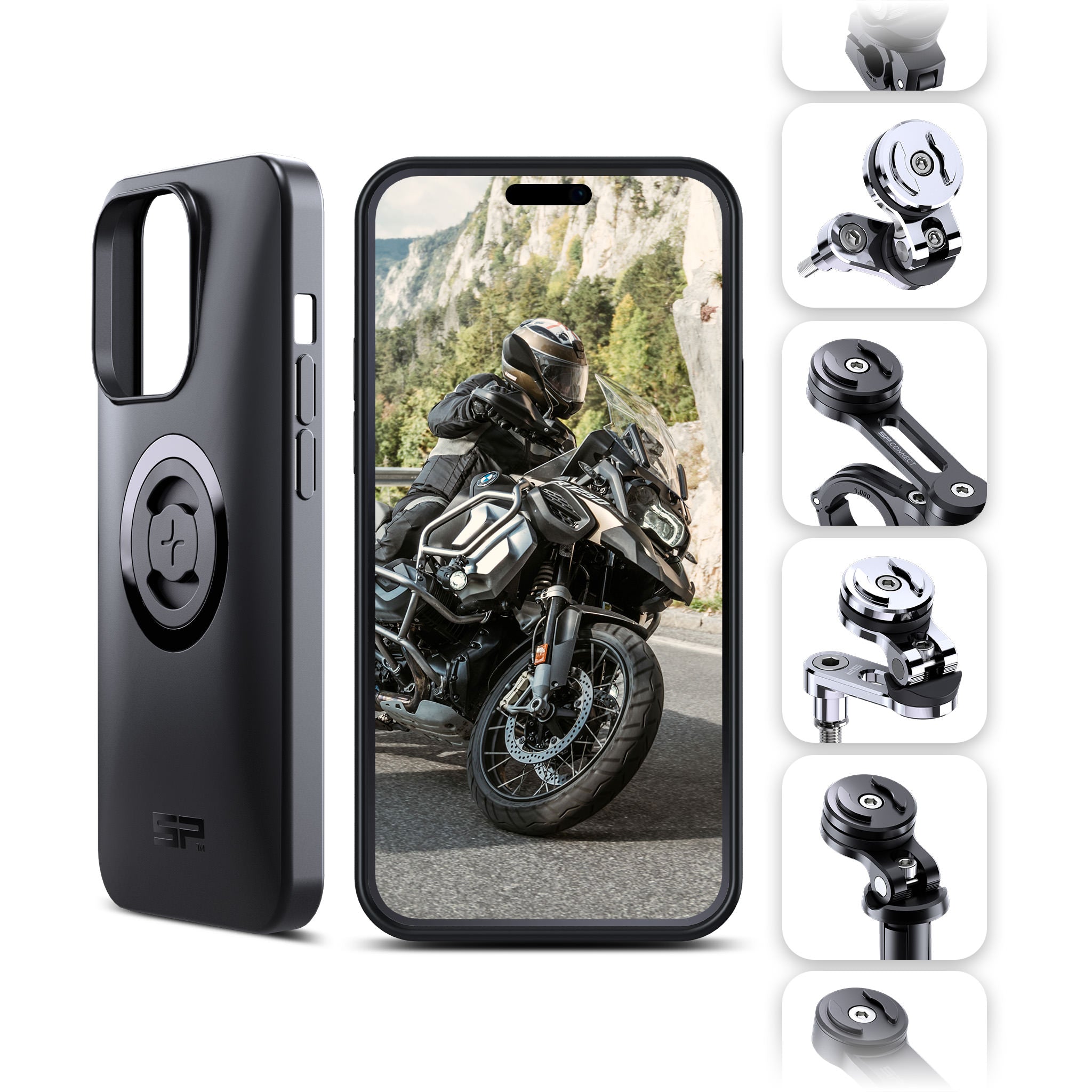 SP Connect Motorcycle Mobile Phone Smartphone Mount Moto Bundle Universal  Case