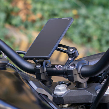 SP Connect Motorcycle Phone Smartphone Mount Incl. Case - Moto Mirror Bundle